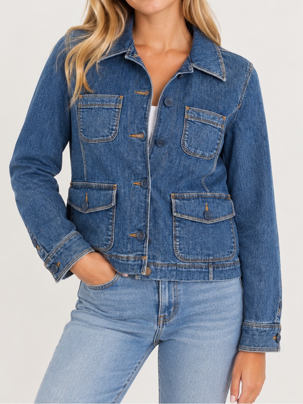 L.L. Bean Denim Chore Barn Jacket | M